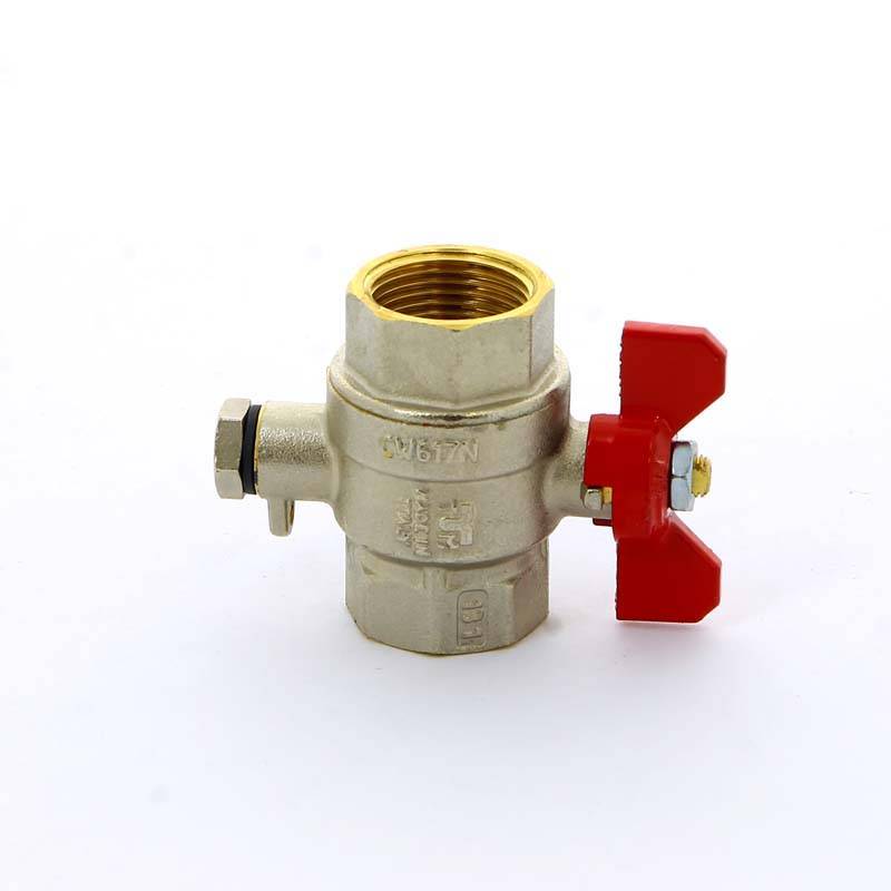 Кран шаровой Tiemme ВВ 3/4 дюйма с отверстием для термометра 2980001