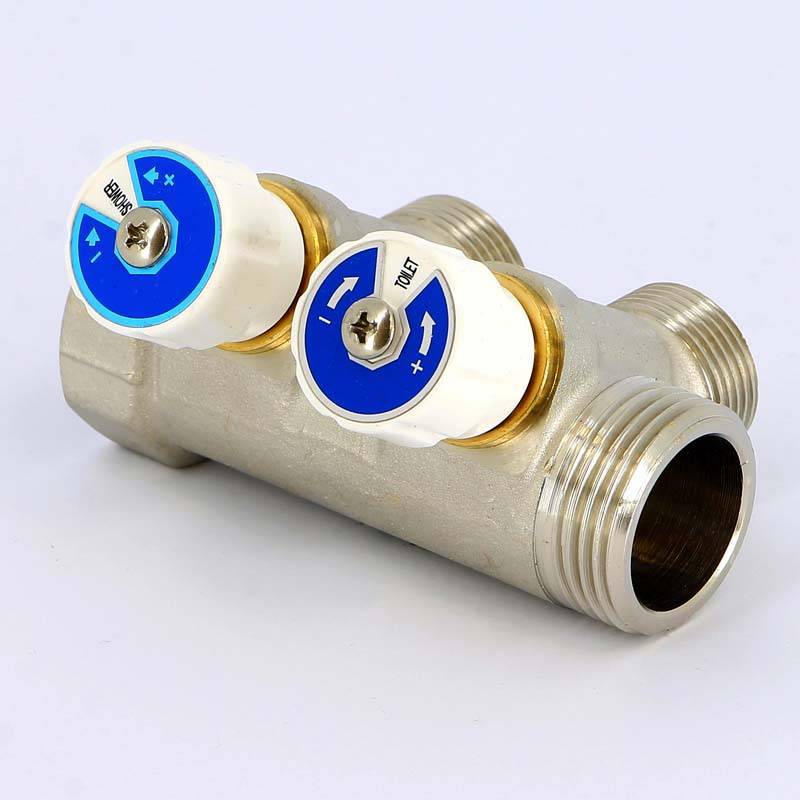 Коллектор никелированный Uni-Fitt 1 НВ 2 выхода 3/4 EK 40 мм 406N4320