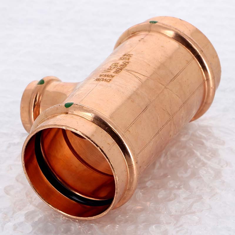 Тройник пресс медный Viega Profipress 54x28x54 мм 324926