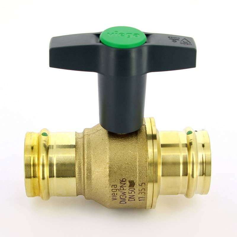 Кран шаровой Viega Easytop пресс 54 мм бронза SC-Contur 746438