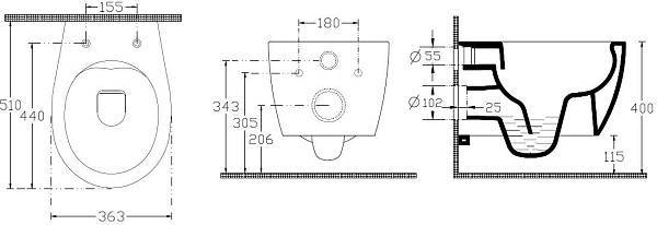 Чаша подвесного унитаза Allen Brau Fantasy зеленый 4.11004.MT