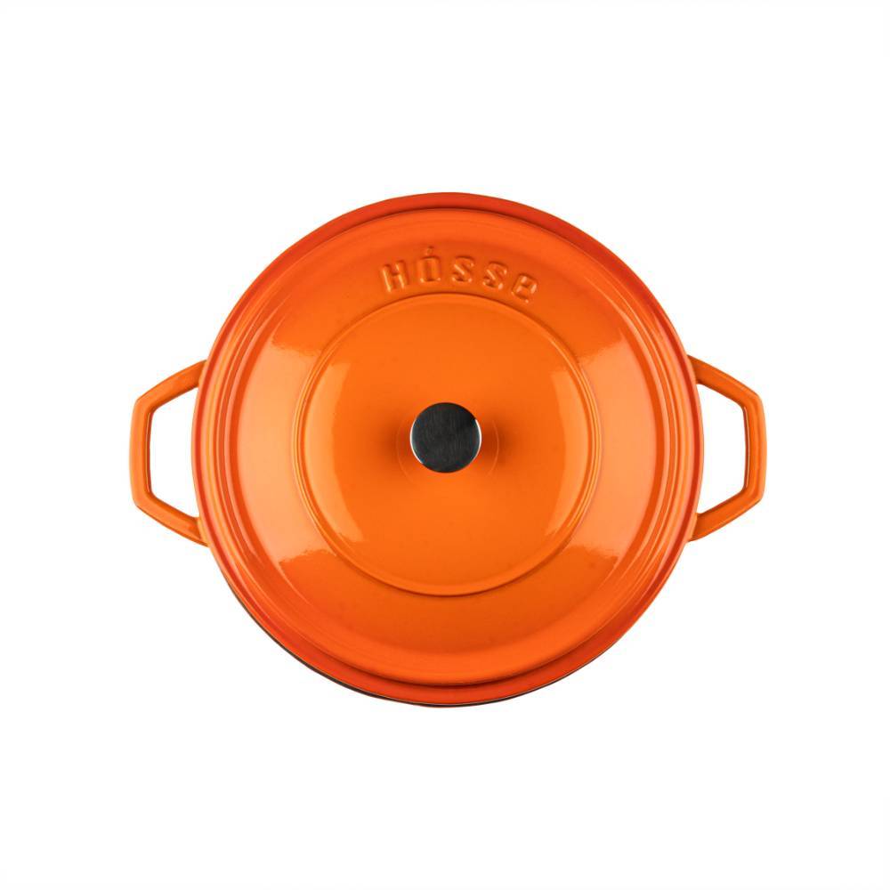 Кастрюля глубокая Hascevher Yeni Derin 28 см оранжевая A906528
