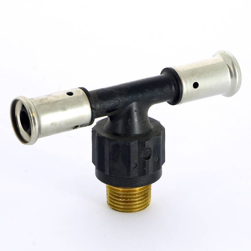 Тройник пресс с наружной резьбой HENCO PVDF 16х1/2х16 14PK-160416