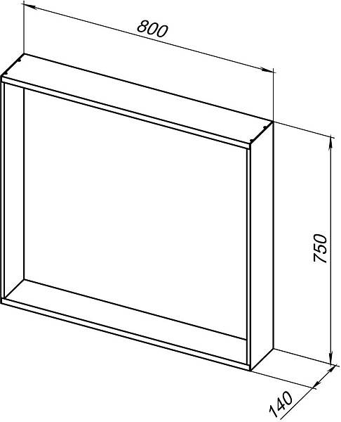 Зеркало Allen Brau Reality 80 см черный 1.32018.BB