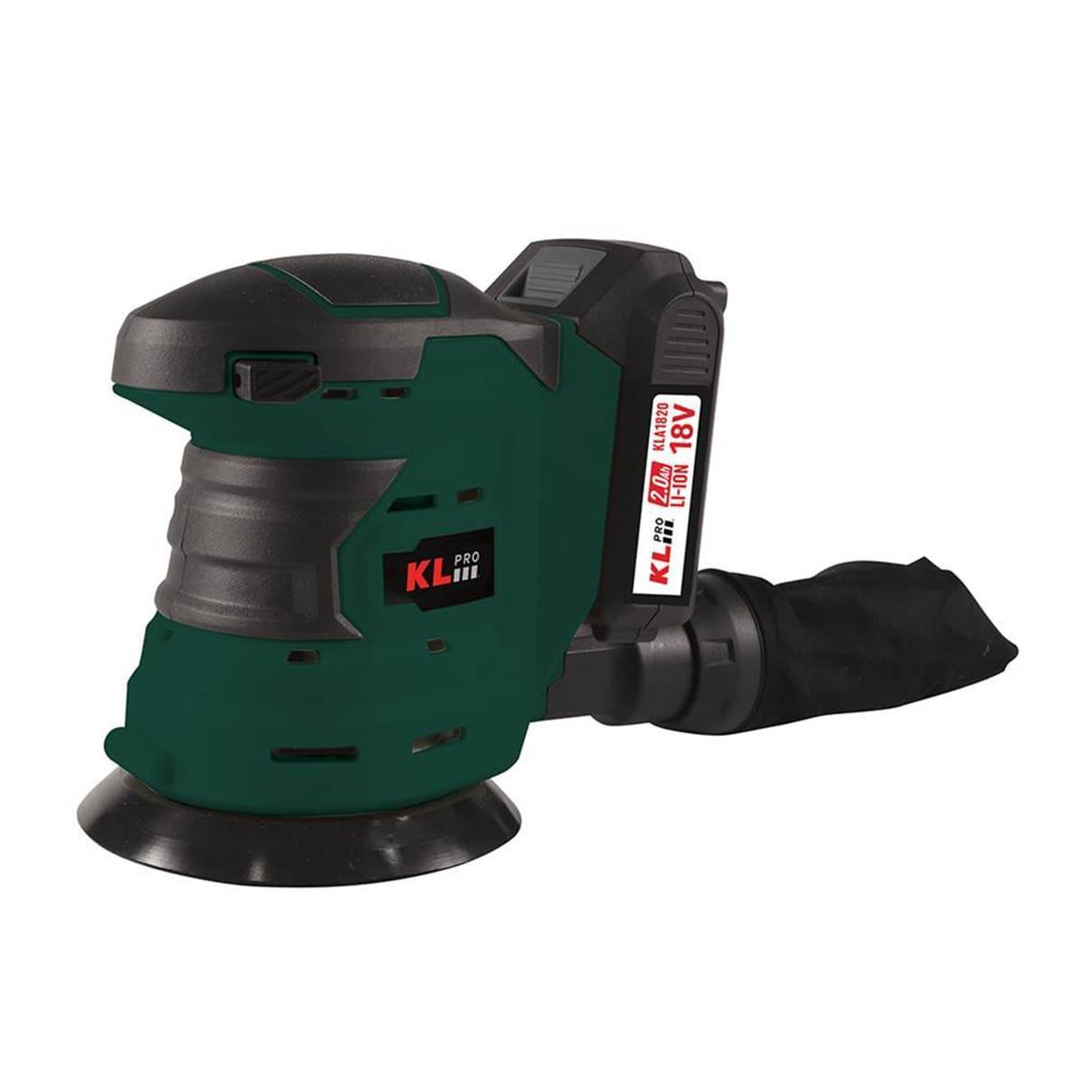 Аккумуляторная эксцентриковая шлифовальная машина KLPRO KLEZ18-20 125 мм 18 В 2.0 Ач