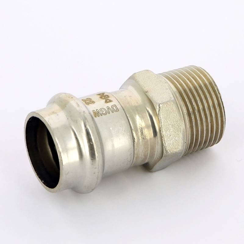 Муфта с наружной резьбой пресс IBP >B< Press Inox 22x3/4 нержавеющая сталь PS4243G0220600