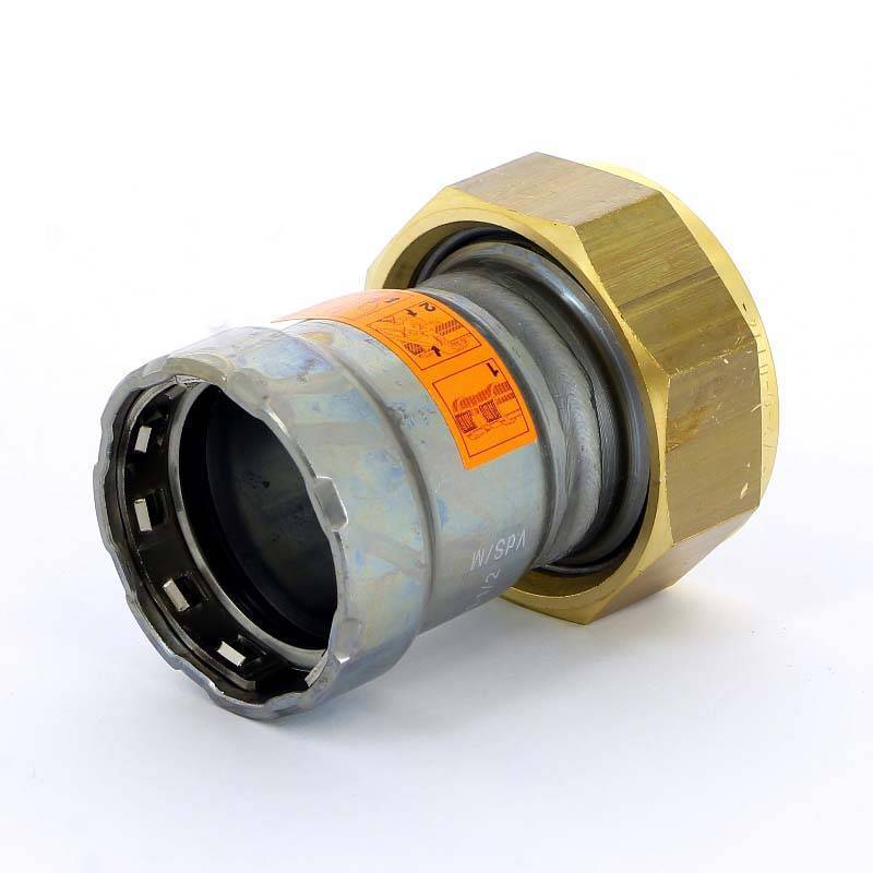 Муфта переходная пресс-В Viega Megapress с накидной гайкой 1х1 1/2 оцинкованная сталь 718879