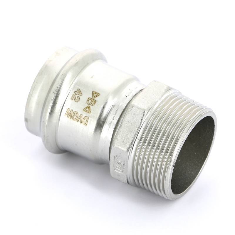 Муфта с наружной резьбой пресс IBP >B< Press Inox 42x1 1/2 нержавеющая сталь PS4243G0421200