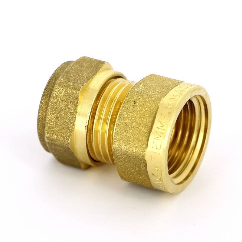 Муфта обжимная Tiemme 1100 15 мм х 1/2 ВР латунная 1100007