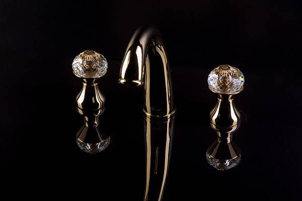 Смеситель для биде Boheme Flora золото глянцевое 296-FL