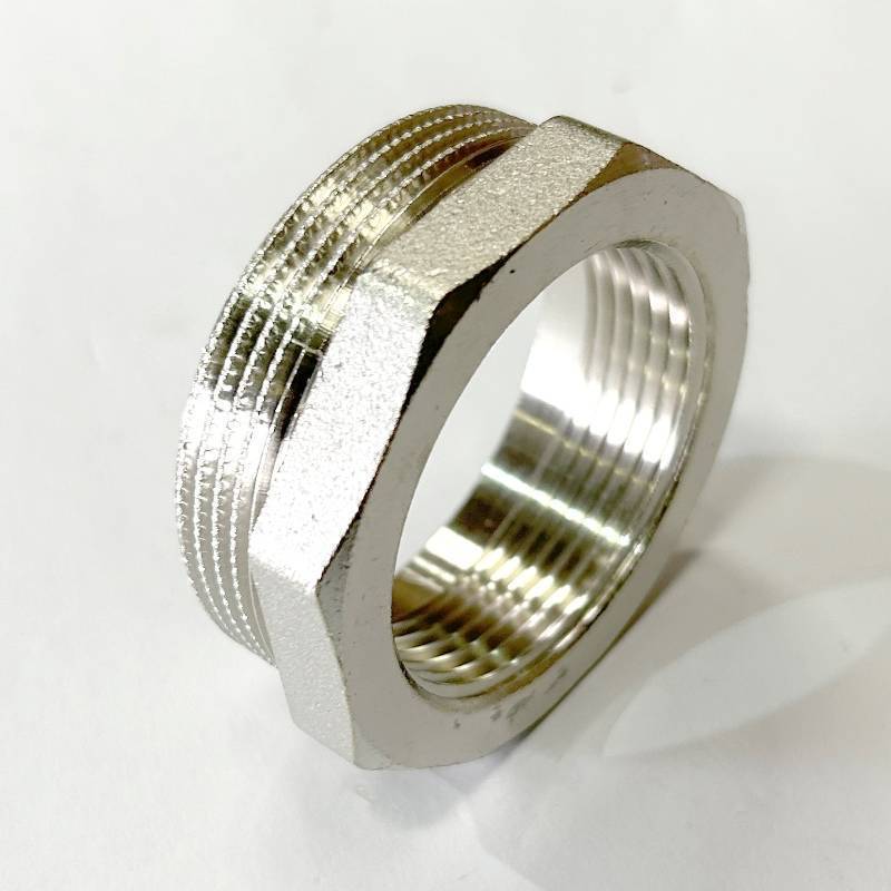 Футорка резьбовая LD 2 x 1 1/2 латунь никелированная LD.67.507.50х40