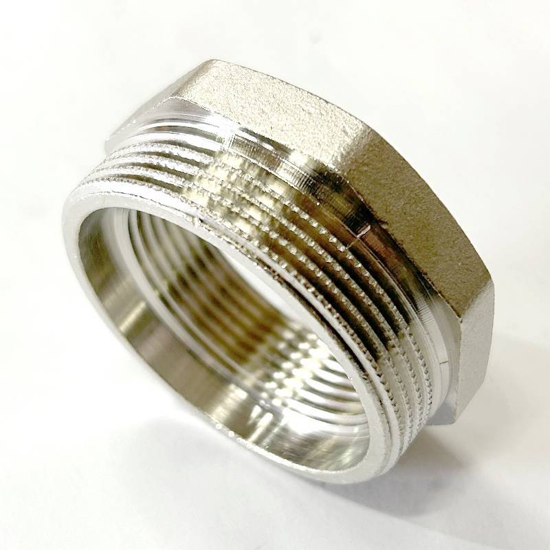 Футорка резьбовая LD 2 x 1 1/2 латунь никелированная LD.67.507.50х40