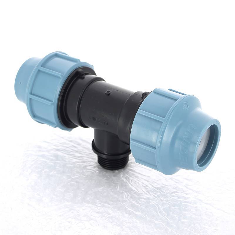 Тройник компрессионный Unidelta ПНД 40x1 наружная резьба 1010040004