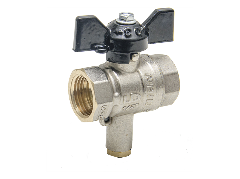 Кран шаровый для термодатчика LD Pride 45.15.В-В.Т.Б Ду 15 ВВ бабочка 45.15.В-В.Т.Б