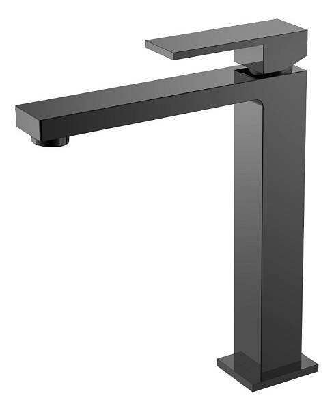 Смеситель для раковины высокий Boheme Qubic графит глянцевый 472-SGM