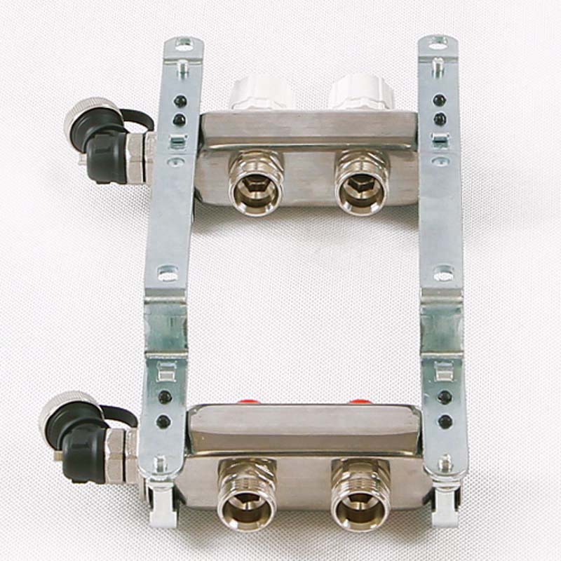 Коллекторная группа из нержавеющей стали Uni-Fitt 315S с регулировочными и термостатическими вентилями 1 x 3/4 EK 2 выхода 451I4302