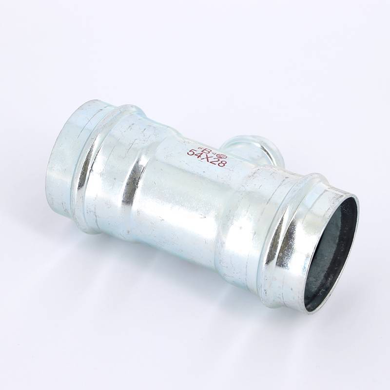 Тройник пресс IBP >B< Press Carbon 54х28х54 мм оцинкованная сталь PC5130 0542854