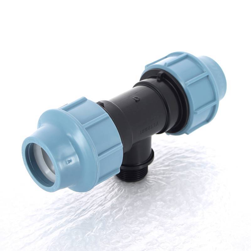 Тройник компрессионный Unidelta ПНД 40x1 наружная резьба 1010040004