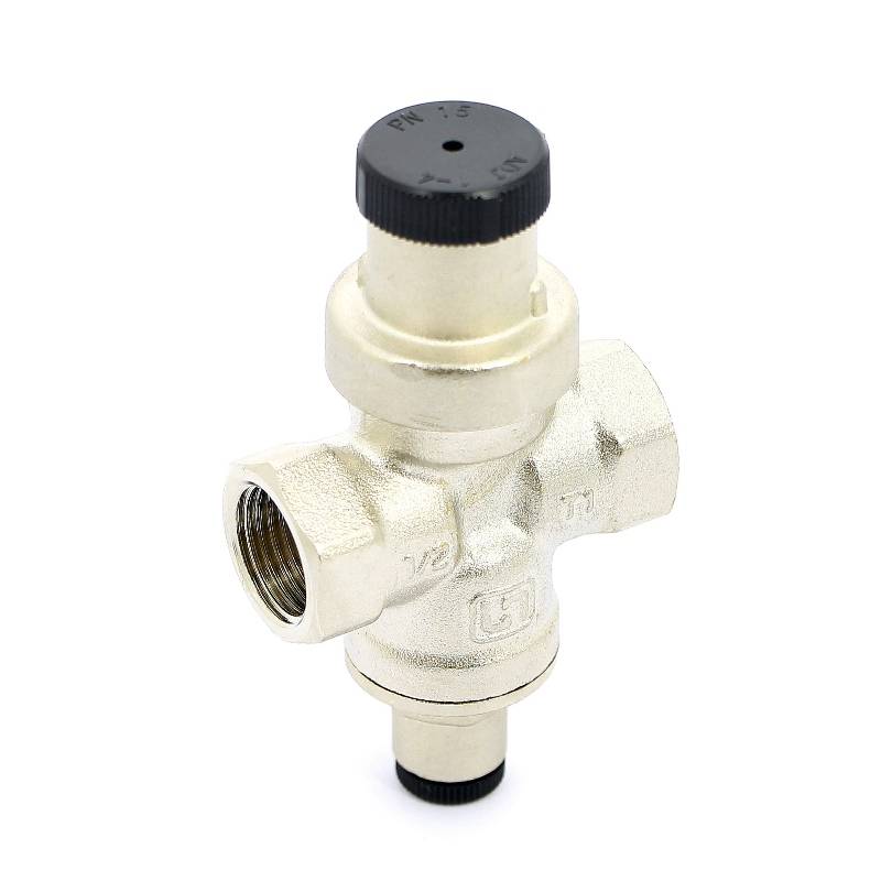 Редуктор давления UNI-FITT 202N 1/2 ВВ никелированный с отверстием под манометр 202N2140