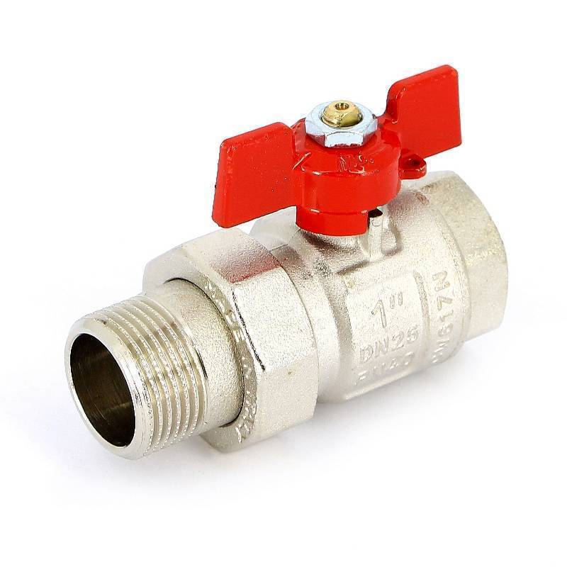 Кран шаровой Uni-Fitt 1 НВ полнопроходной бабочка с разъемным соединением 113T4000