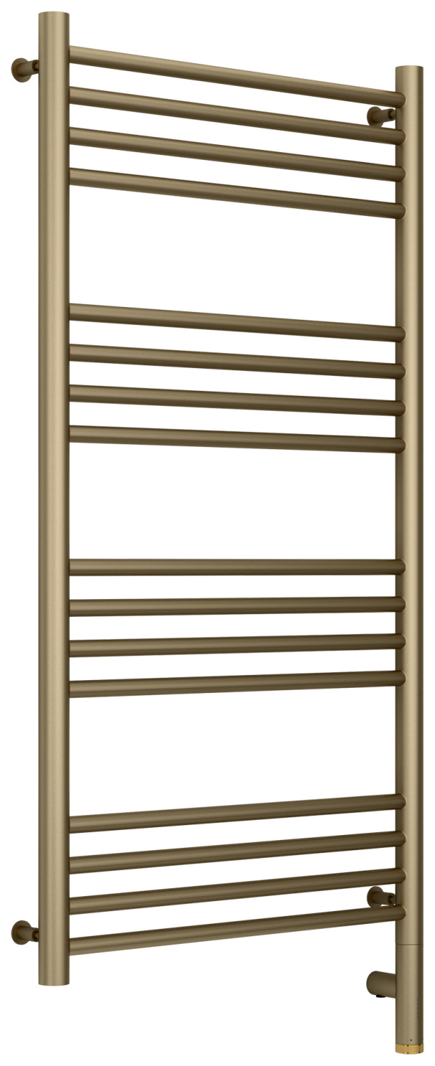 Полотенцесушитель электрический Сунержа Богема 3.0 прямая 532х1124 мм правое золотой шёлк матовый 32-5805-1050