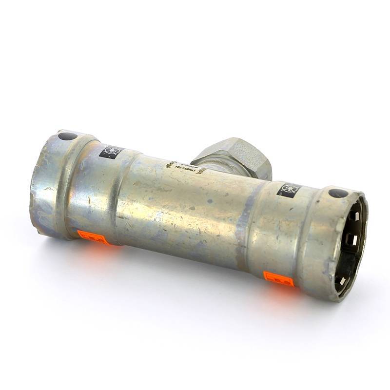 Тройник пресс-ВР оцинкованная сталь Viega Megapress 1x3/4x1 695194