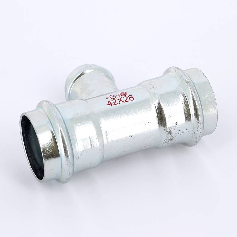 Тройник пресс IBP B Press Carbon 42х28х42 мм оцинкованная сталь PC5130 0422842