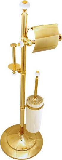 Стойка напольная Boheme Hermitage 26х26х83 см золото глянцевое 10368