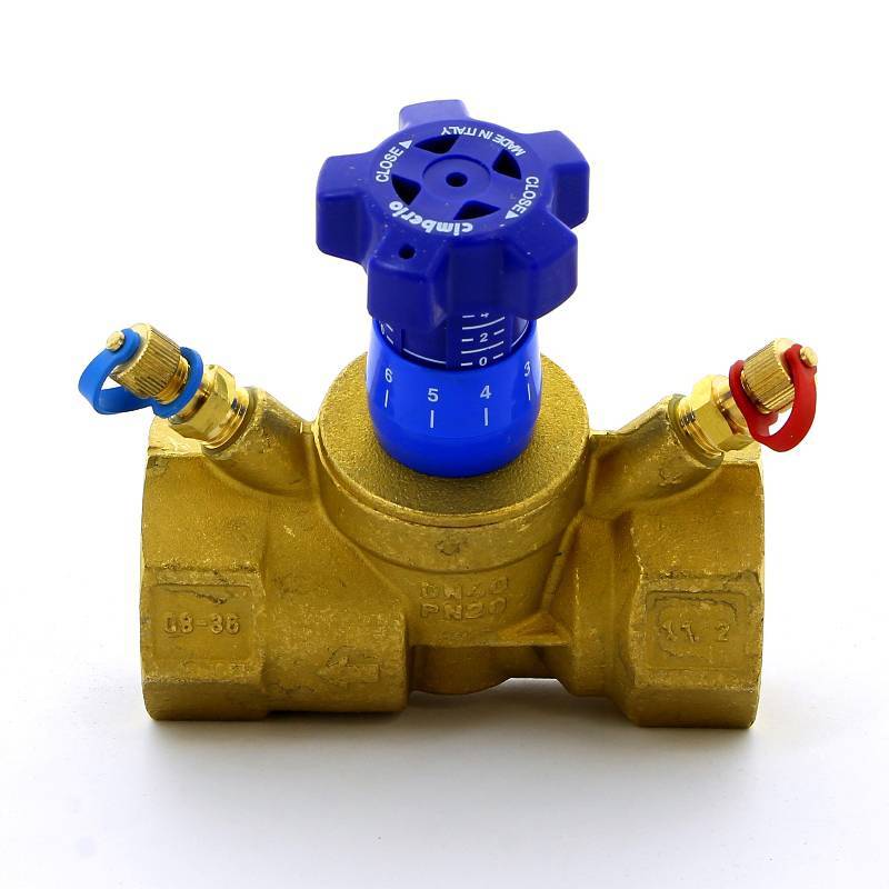 Клапан балансировочный ручной Cimberio CIM 787OT 1 1/2 ВВ с 2 ниппелями CIM 787OT 1 1/2