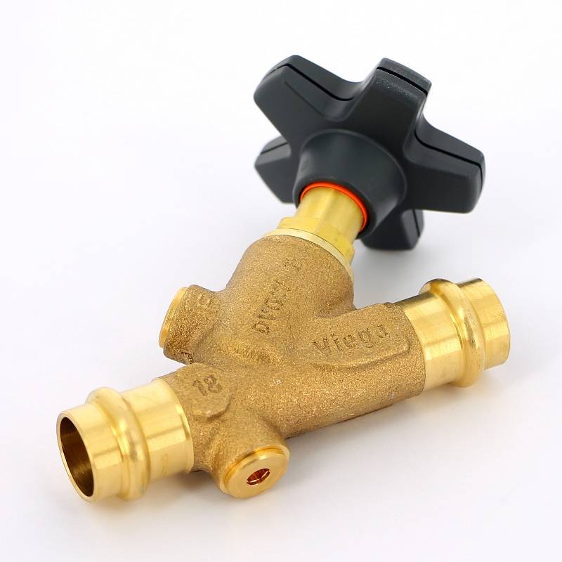 Вентиль комбинированный бронзовый Viega Easytop Basic CRV 18 мм 757205