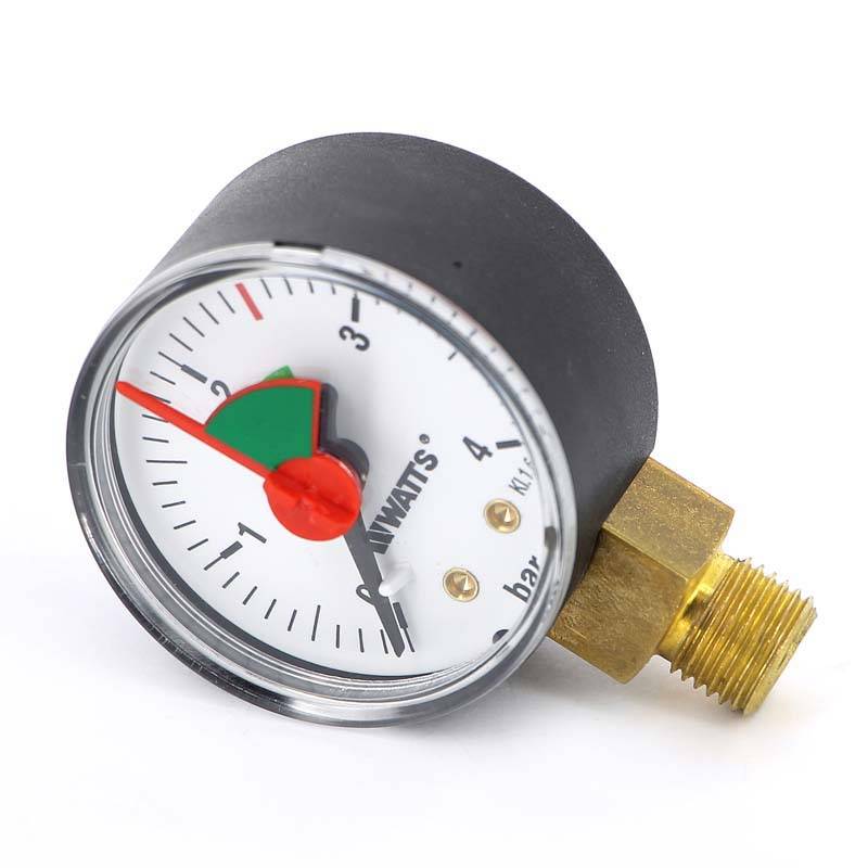 Манометр радиальный Watts F+R201 50 мм 1/4 4 бар с указателем предела 10007375