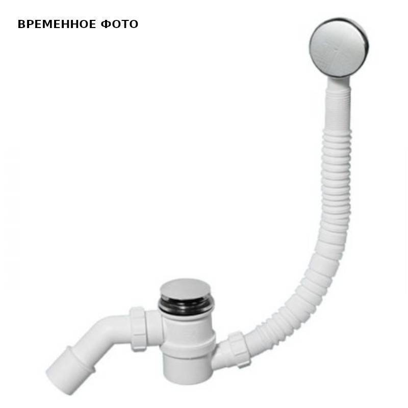 Слив-перелив для ванны McAlpine L=330-700 мм раздвижной выход 40/50 мм сатиновый хром MRB11-SC