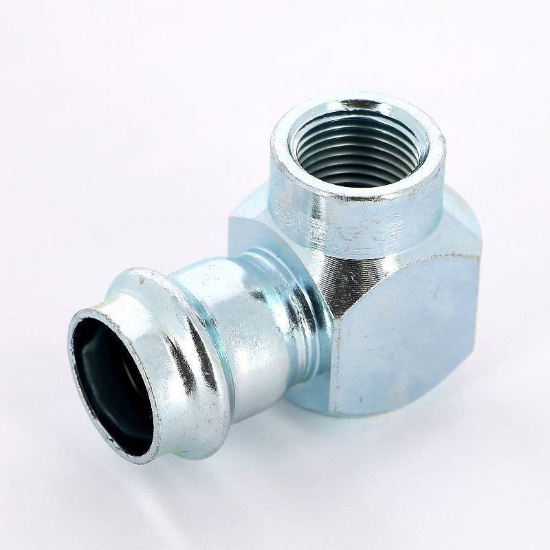 Угольник переходной Viega Prestabo 90° 22х1/2 пресс-В оцинкованная сталь 601263