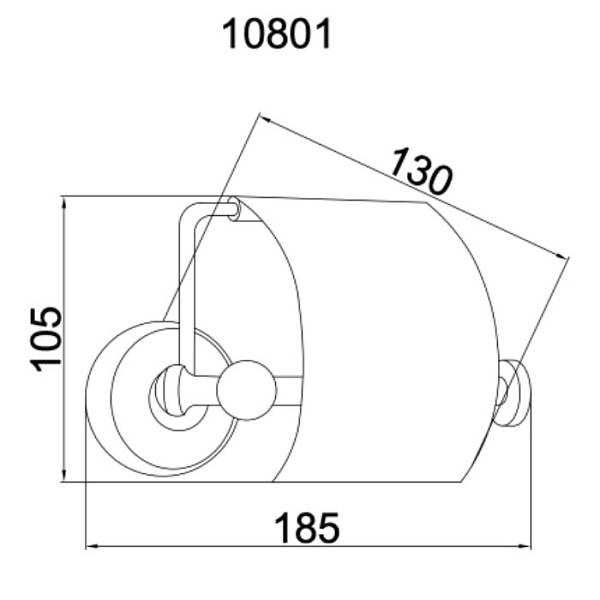 Держатель для туалетной бумаги Boheme Provanse подвесной с крышкой бронза 10801