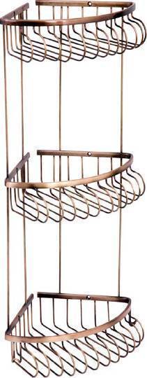 Полка 3-ярусная подвесная Boheme Medici 24.5х22х59 см бронза 10624