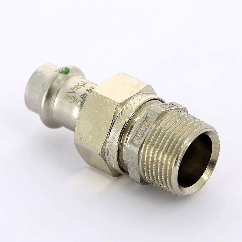 Муфта разъемная Viega Sanpress Inox 15x3/4 пресс-НР нержавеющая сталь 438265