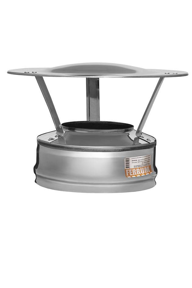 Оголовок дымохода Ferrum 430/0.5 + нерж. Ø 150х250 мм Аf3109
