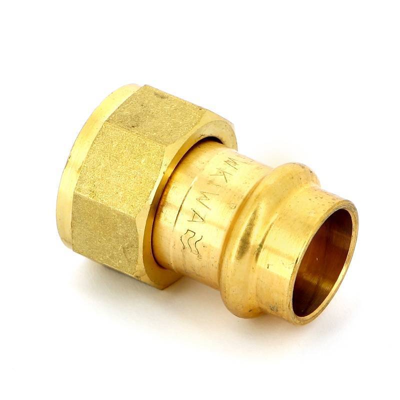 Муфта пресс IBP >B< Press 18 мм х 3/4 с накидной гайкой бронза P4355 01806000