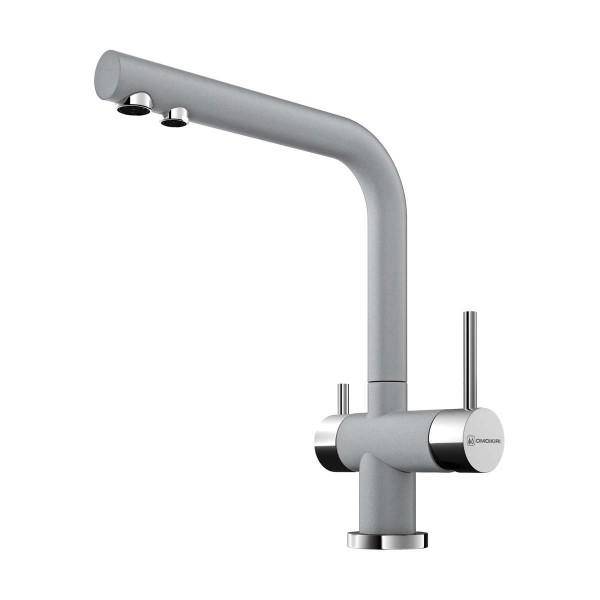 Смеситель для кухни Omoikiri Nagano-GR с подключением фильтра Leningrad Grey 4994219