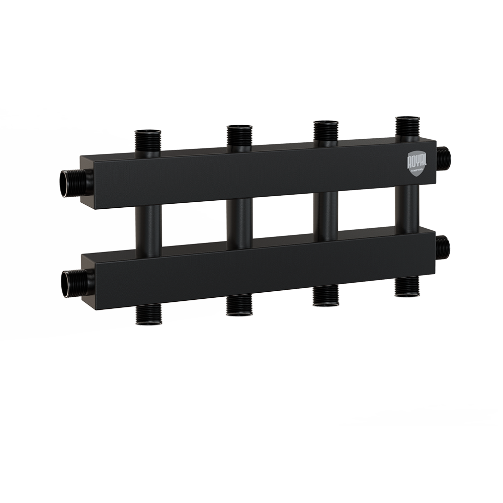 Коллектор распределительный Royal Thermo на 4-5 выходов Ду 25 с кронштейнами 1226136