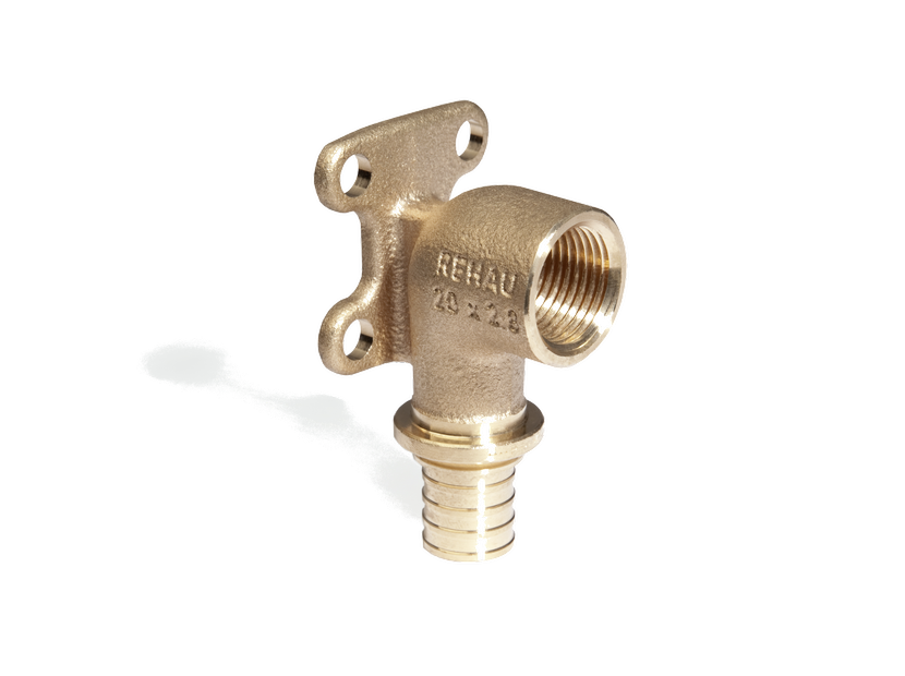 Угольник настенный REHAU RAUTITAN RX+ 16-Rp 1/2 квадратный фланец бронза 12493721001