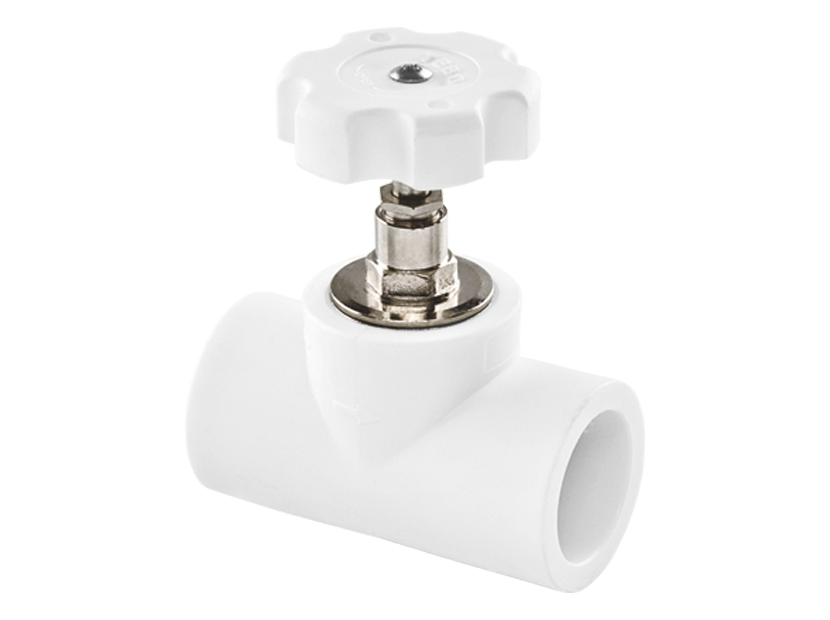 Вентиль полипропиленовый TEBO PP-R 25 мм 90 градусов в сборе 10-110101-025