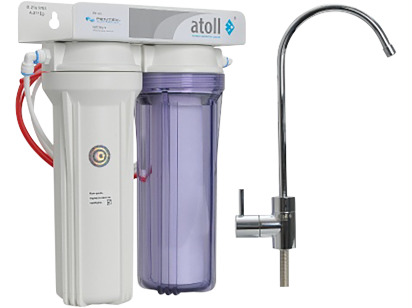 Фильтр проточный Atoll D-21s STD двухступенчатый под мойку с краном A-211E