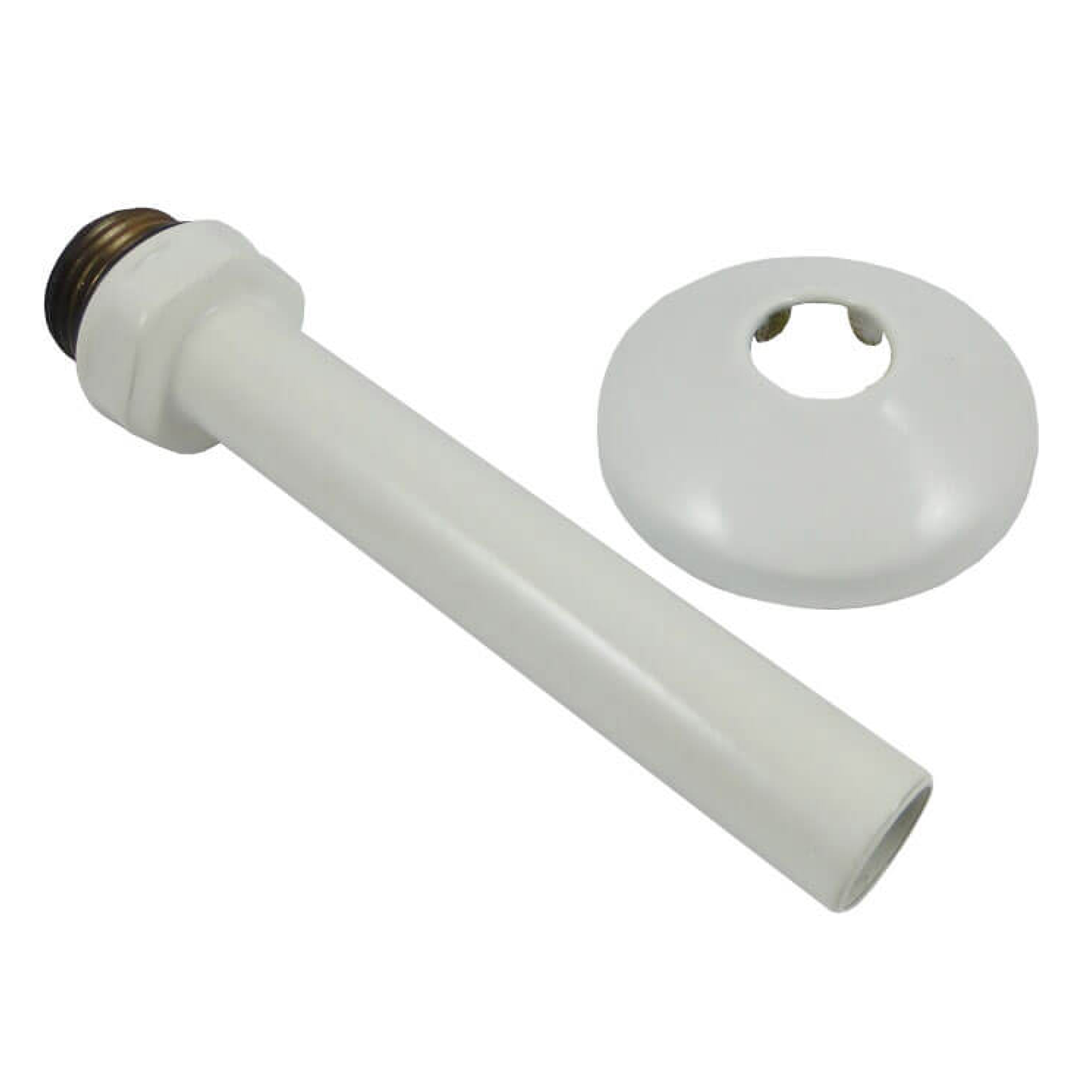 Трубка соединительная с розеткой Schlosser 15x1-1/2 HP 110 мм белая 1414376