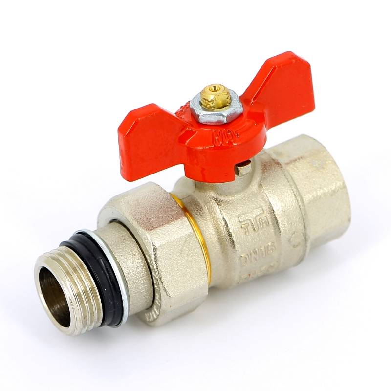 Кран шаровой для коллектора Tiemme 1/2 НВ прямой полнопроходной 2120155