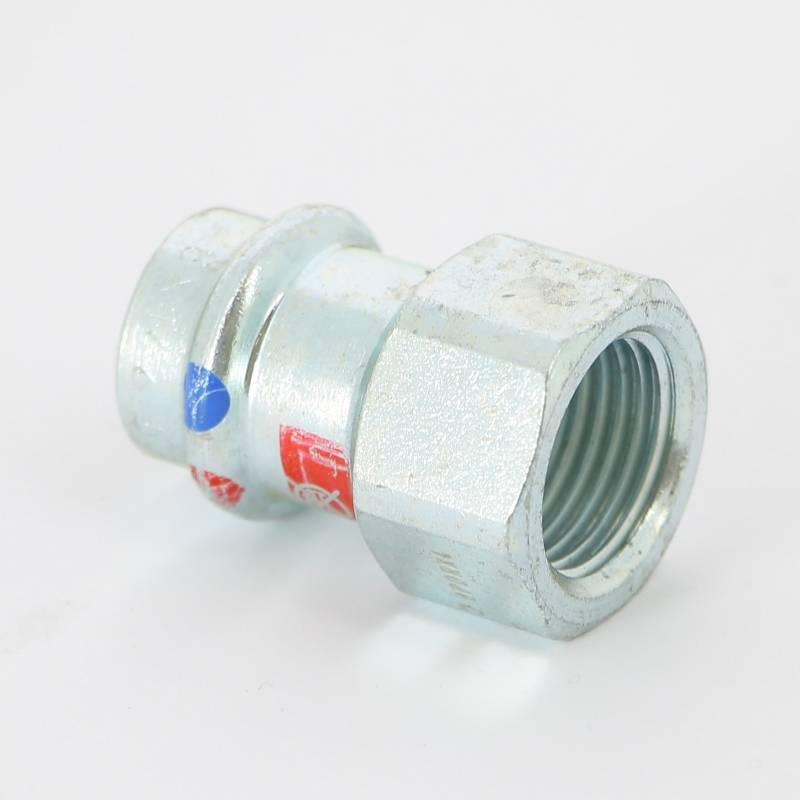 Муфта переходная пресс-В Viega Prestabo 18х1/2 оцинкованная сталь Labs-free 715113