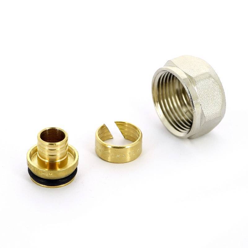 Соединитель для PEX-трубы обжимной Tiemme 16x2.0-3/4 EK 1440011