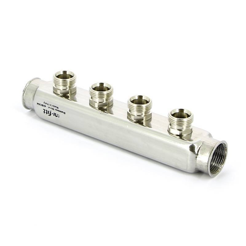 Коллектор из нержавеющей стали Uni-Fitt 1 4 выхода 3/4 EK 430I4304