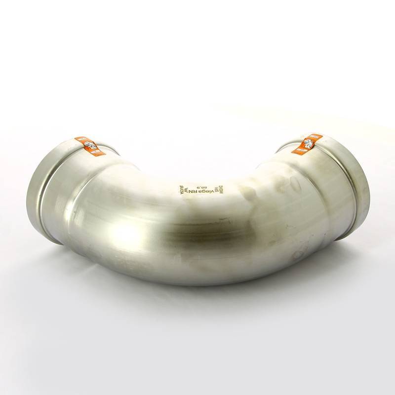 Отвод пресс 90° Viega Sanpress Inox нержавеющая сталь 88.9 мм 482602