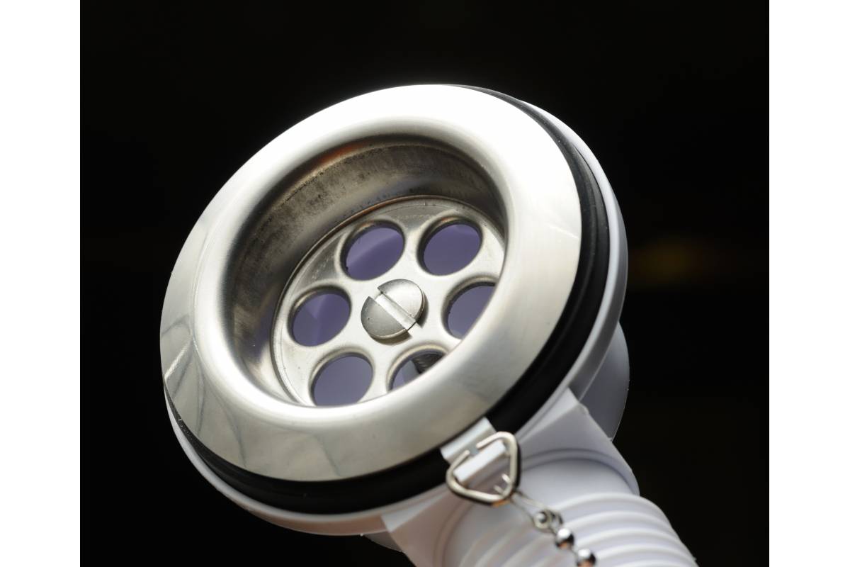 Слив-перелив для ванны McAlpine L 368 мм с ревизией пробка с цепочкой выход 40/50 мм хром MRB1-NS